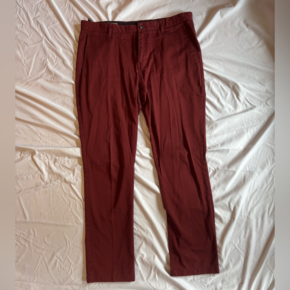 Volcom Red Chinos Classic Straight Leg